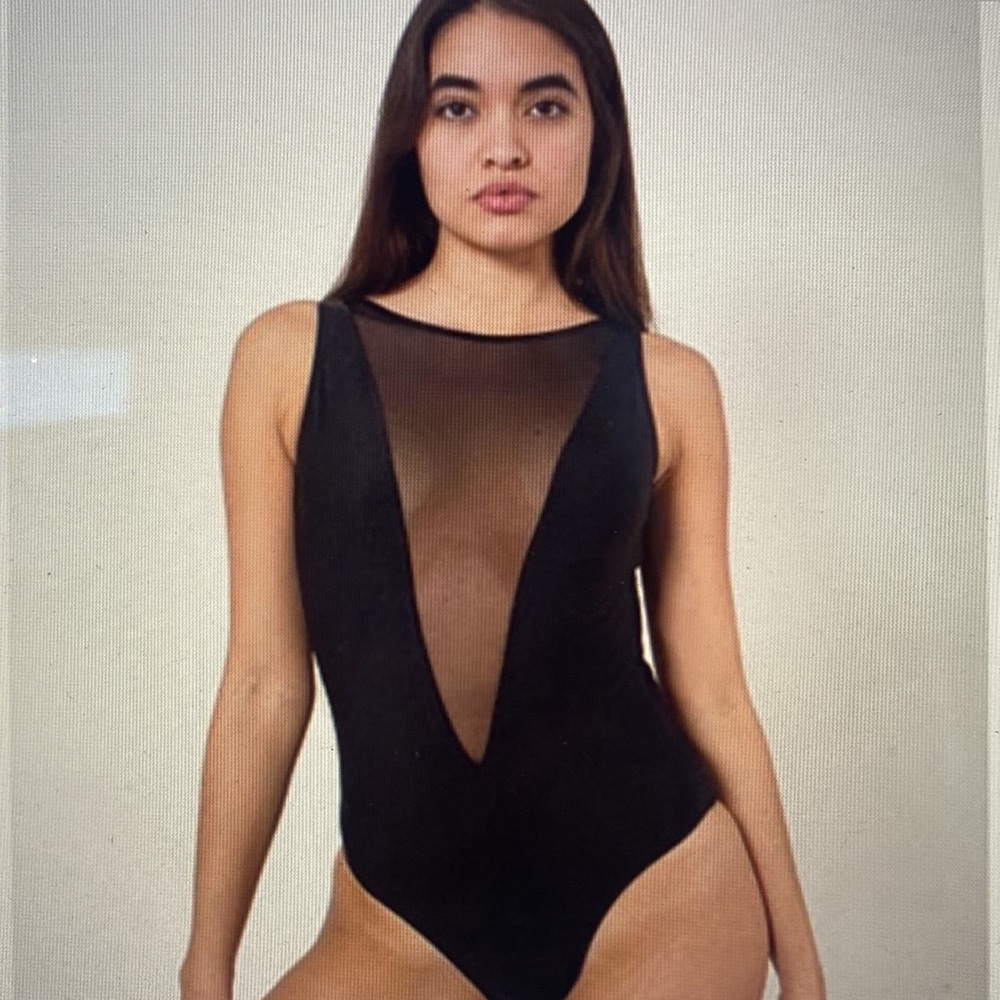 American Apparel Mesh Front Body Suit (M)